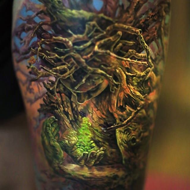 angry orchard tree tattoo