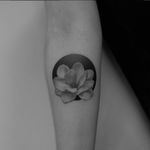 Magnolia tattoo by Paweł Indulski #PawelIndulski #flowertattoos #blackandgrey #realism #realistic #hyperrealism #magnolia #flowers #floral #plant #nature #tattoooftheday