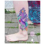 Seahorse tattoo by Nikko Adams #NikkoAdams #seahorse #girly #sea