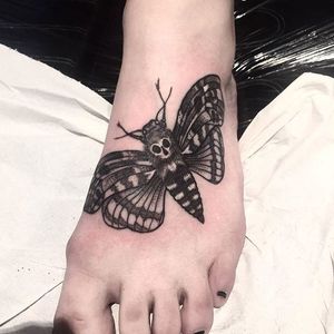 Dotwork Moth Tattoo by Ella Eve #dotowrkmoth #moth #dotwork #EllaEve