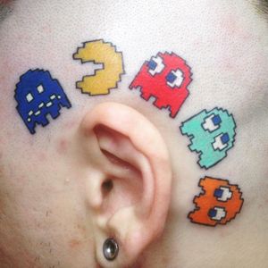 Pac-man tattoo. #Pacman #Gamer #Games #VideoGames #Atari
