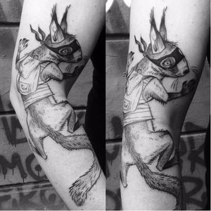 Squirrel tattoo by Jules Wenzel #JulesWenzel #illustrative #sketch #sketchstyle #blackwork #blckwrk #squirrel