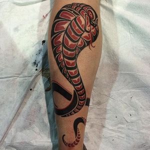 Cobra Tattoo by Deano Robertson #cobra #haida #haidaart #northwestcoast #pacificnorthwest #nativeamerican #indigenousart #tribal #DeanoRobertson