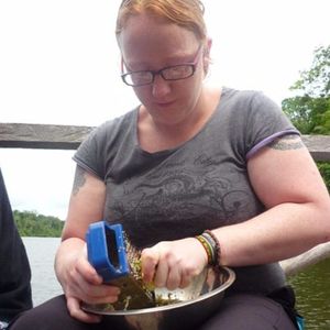 Myself, Sarah Calavera preparing some Jagua ink in the jungle of Peru #jagua #amazon #natural #temporarytattoo #huito #sarahcalavera