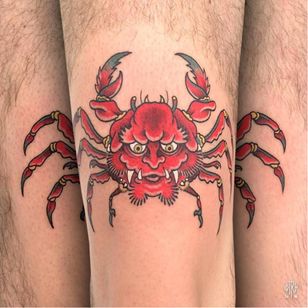Tatuaje de cangrejo japonés por Iditch #Iditch #tradicional #neotradicional #japonés #cangrejo