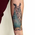 Owl Tattoo by Martynas Šnioka #owl #owltattoo #watercolor #watercolortattoo #abstract #abstracttattoo #graphic #graphictattoo #lithuanian #MartynasSnioka