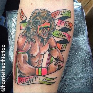 Ultimate Warrior Tattoo by Harriet Heath #UltimateWarrior #WWE #wrestling #portrait #HarrietHeath
