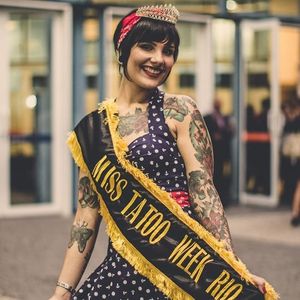 Priscila Santos, Miss Tattoo Week 2016. Foto por Guilherme Mesquita | Tattuagem Multimídia #TattooWeek #TattooWeekRio #RiodeJaneiro #convenção #ConvençãoDeTatuagem #evento #TattuagemMultimidia #misstattooweek #MegaWartz #KingSeven