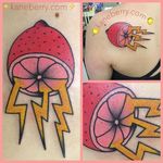 Electric pink lemonade by Kane Berry. #lemon #lemonade #pinklemonade #electric #lightning #lightningbolt #traditional #graphic #KaneBerry