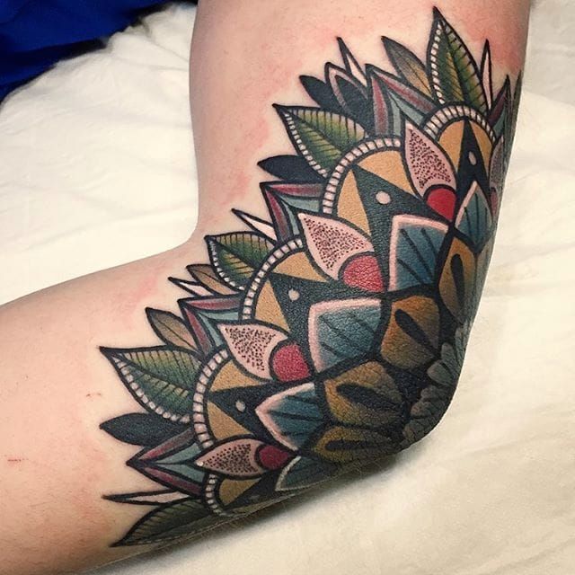Mandala on elbow  Tiger Lotus Tattoo and Piercing Inc  Facebook