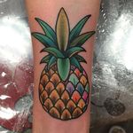 Pineapple tattoo by Shannon Taber. #fruit #pineapple #ShannonTabler #summer
