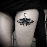 Moth tattoo by Nicola Mantineo #NicolaMantineo #blackwork #monochrome #monochromatic #moth