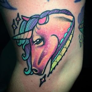 Unicorn tattoo by Helena Darling #HelenaDarling #neon #unicorn