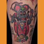 Rad biker rat tattoo by Hiro. #hiro #tattoo #traditional