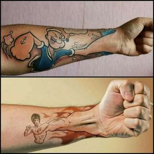 These clever uses of perspective really make you part of the action #popeye #brucelee