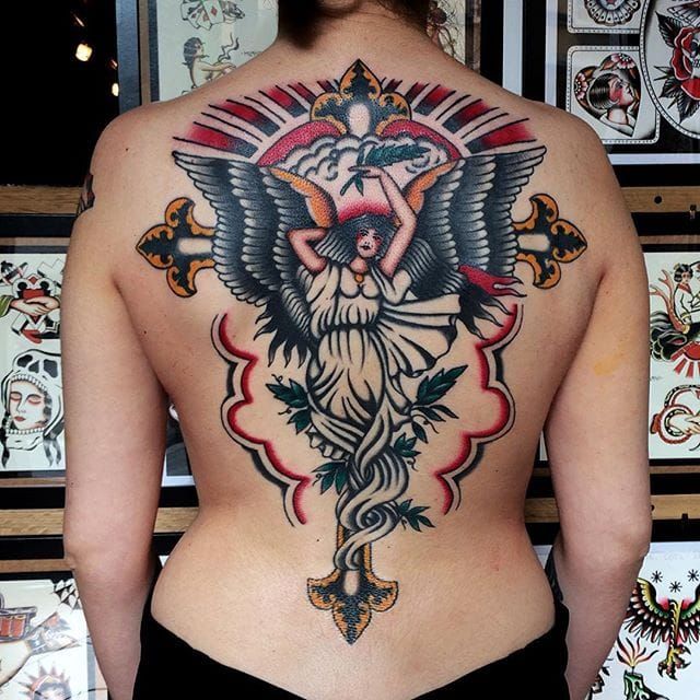 110 Best Guardian Angel Tattoos  Designs  Meanings 2019