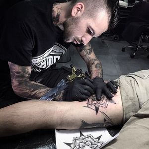 Otheser, Tattoo Artist at Sake Tattoo Crew, Athens @Otheser_stc #Otheser #BlackGeometry #SakeTattooCrew #Athens #Tattooer