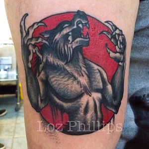 Werewolf Tattoo by Loz Phillips #wolf #wolfman #werewolves #werewolf #horror #horrorcreature #halloween #LozPhillips