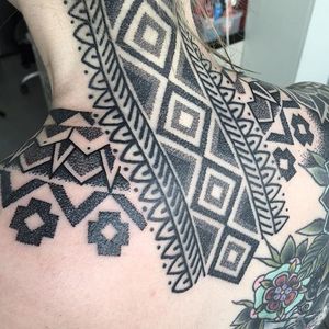 Tribal Tattoo by Daniel Frye #tribal #tribaltattoo #tribaltattoos #tribaldotwork #tribaldotworktattoo #tribalart #traditionaltribal #polynesian #polynesiantattoo #patternwork #patternworktattoo #DanielFrye