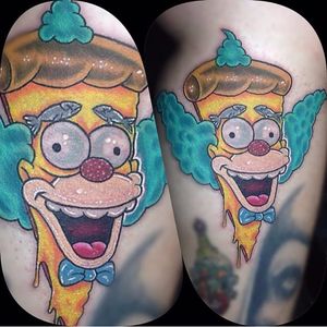 Krusty Tattoo by Orlando Latorre #krustytheclown #krusty #clown #cartoonclown #thesimpsons #simpsons #OrlandoLatorre