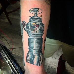 Robot tattoo. (via IG - jonny_heartbreaker) #RobotTattoos #Robot #Robots