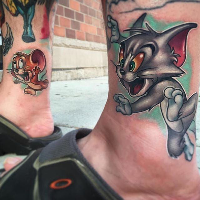 11 Tom and Jerry Tattoos that are Made out of Chaos • Tattoodo