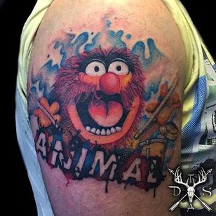Animales de 'Los Muppets' de Danny Scott.  #acuarela #abstracto #DannyScott #inksplatter #Animal #TheMuppets