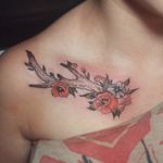 Antler tattoo by Chrissy Antler. #antler #horn #deer #flower #chrissyantler