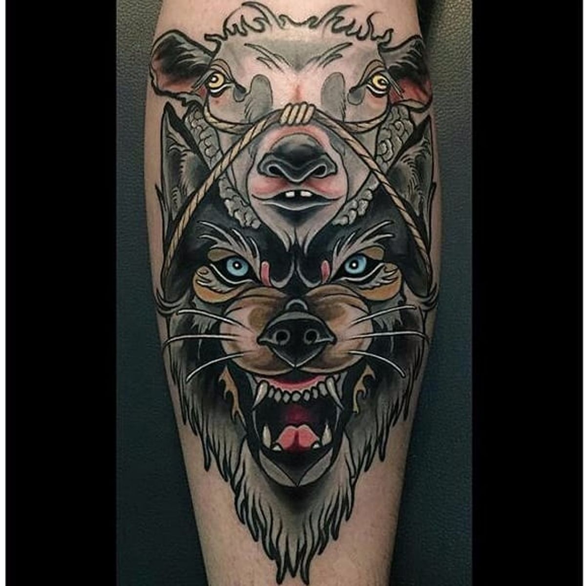 Tattoo uploaded by Robert Davies • Wolf In Sheep's Clothing Tattoo by