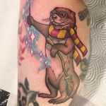 Otter Tattoo by Carly Kroll #otter #animaltattoo #HarryPotter #CarlyKroll
