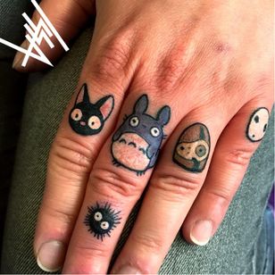 Criaturas Miyazaki tatuadas por Issa #Issa #anime #japanese #manga #japan #HayaoMiyazaki #totoro