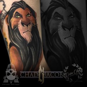 Scar Tattoo by Chad Jacob #DisneyVillain #Disney #LionKing #ChadJacob