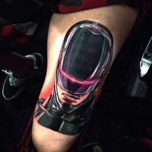 RoboCop Tattoo by Alex Bruz #RoboCop #Cyborg #SciFi #Movie #Portrait #AlexBruz
