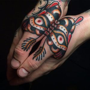 Moth Tattoo by Julian Bast #moth #traditional #oldschool #classic #bold #traditionalartist #JulianBast
