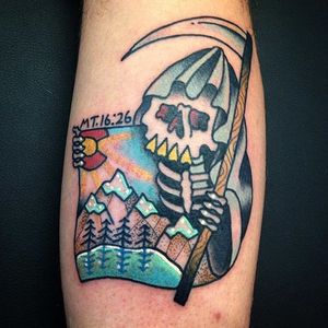 Colorado Reaper tattoo by Darin Roth #reaper #grimreaper #death #creative #DarinRoth