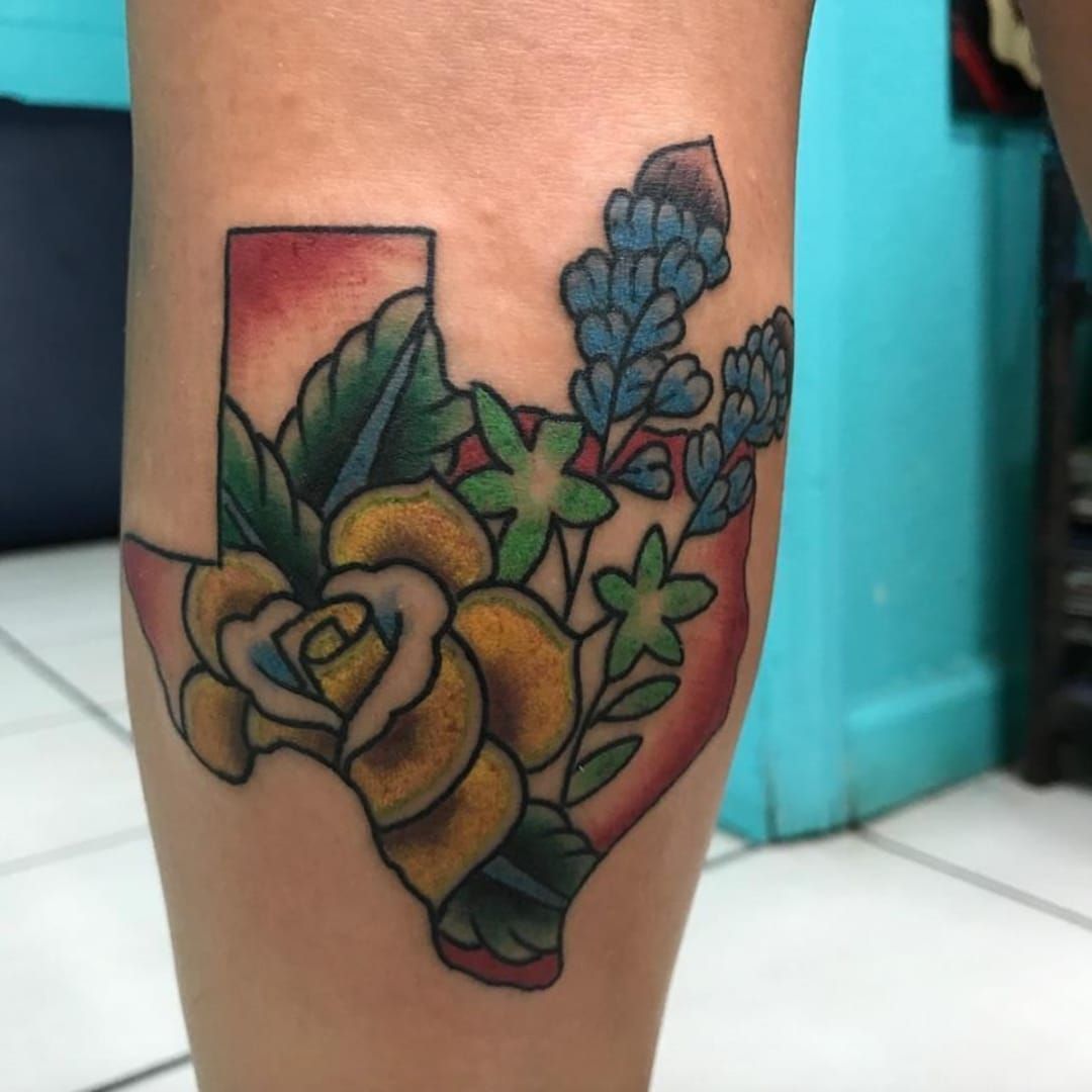Tattoo uploaded by Rebecca An  Yellow rose of Texas IGacostattoo  YellowRoseOfTexas Texas texastattoo roses yellowrose andresacosta  realism traditional  Tattoodo