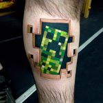 Creeper Minecraft tattoo by @brandonleonetattoos #creeper #minecraft #minecrafttattoo #gamertattoo