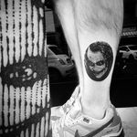 Dot matrix The Joker portrait by Marco Bordi. #MarcoBordi #blackwork #dotmatrix #contemporary #lines #impression #portrait #joker #thejoker #heathledger #popculture
