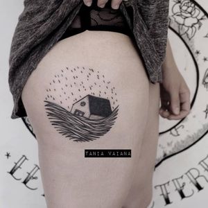 Storm tattoo by Tania Vaiana #TaniaVaiana #illustrative #minimalistic #blackwork