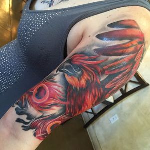 Fawkes Tattoo by Jesse Britten #phoenix #fawkes #harrypotter #fantasy #JesseBritten
