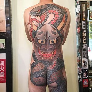 Hannya Tattoo by Monta Morino #hannya #hannyatattoo #hannyatattoos #japanese #japanesetattoo #japanesehannya #japanesemask #bigtattoos #MontaMorino