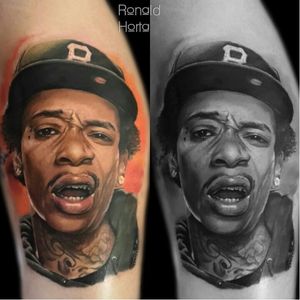 This tattoo of Wiz Khalifa won Ronald an award for best color realism in Medellin Colombia Photo from Ronald Horta on Instagram #RonaldHorta #hyperealism #realistic #colombiantattooers #tatuadorescolombianos #portrait #WizKhalifa