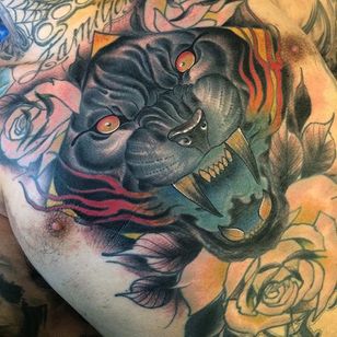Tatuaje de pantera por Håkan Hävermark