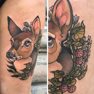 Tatuaje de ciervo por Magda Hanke