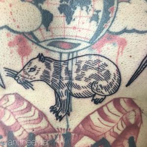 Tattoo by Ant The Elder #AntTheElder #rat #blackwork (Photo: Instagram @anttheelder)