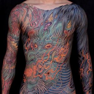 Dragon Tattoo by Shiryu #dragon #japanesedragon #japanese #japanesetattoo #japaneseboysuit #bigtattoos #largetattoo #asiantattoo #traditionaljapanese #classicjapanese #irezumi #Shiryu