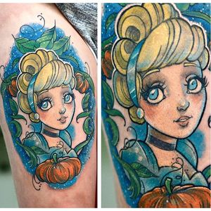 Cinderella tattoo by Cam-miyu  #Cammiyu #geek #kawaii #cinderella #disney