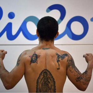Argentina's boxer Ignacio Perrin #rio2016 #olympics #olympictattoos #rio2016tattoos #tattooedathletes #ignacioperrin #boxing