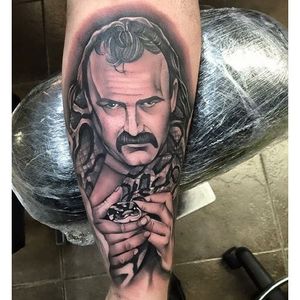 Jake The Snake Roberts Tattoo by Ronnie Goddard #WWE #wrestling #JakeTheSnake #RonnieGoddard