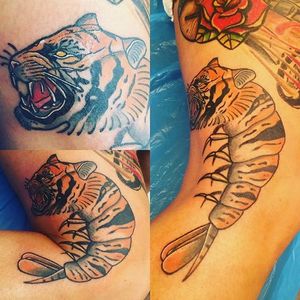 Tiger prawn/shrimp tattoo by @rat_tattooz. #tiger #shrimp #prawn #tigerprawn #tigershrimp #neotraditional #rat_tattooz
